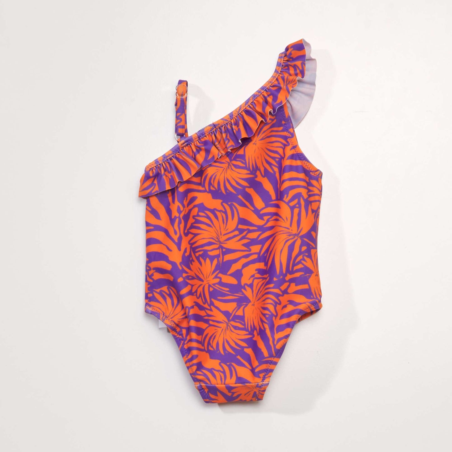 Printed 1-piece swimsuit ORANGE