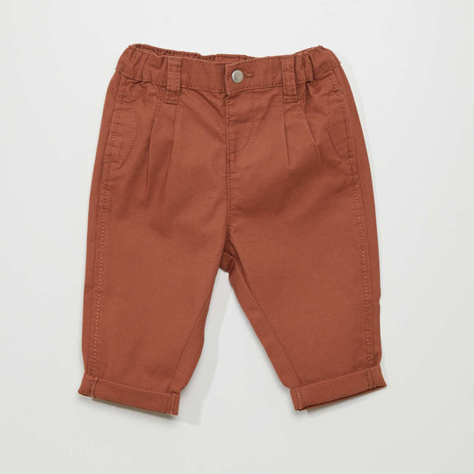 Cotton trousers BROWN