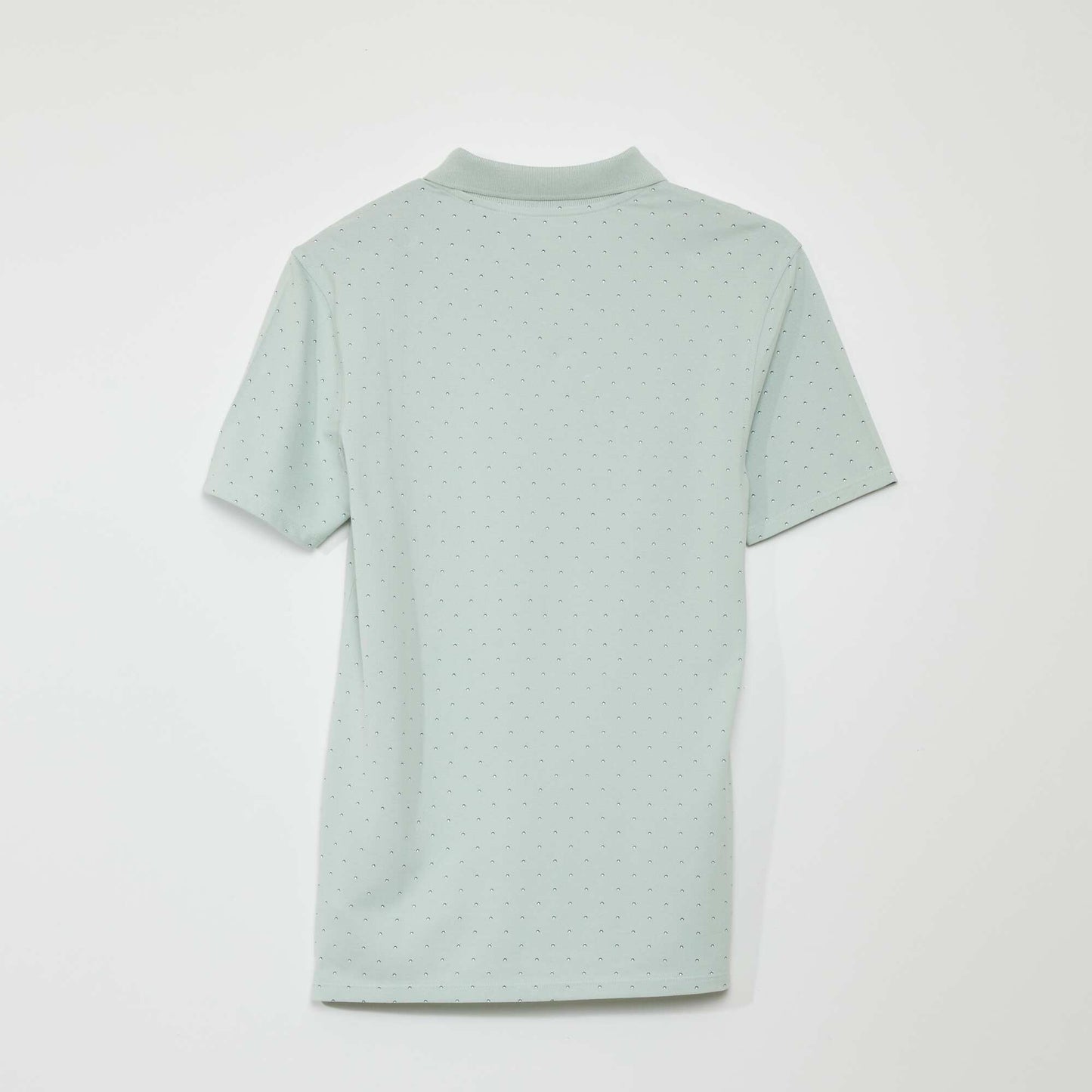 Printed cotton piqué polo shirt YELLOW