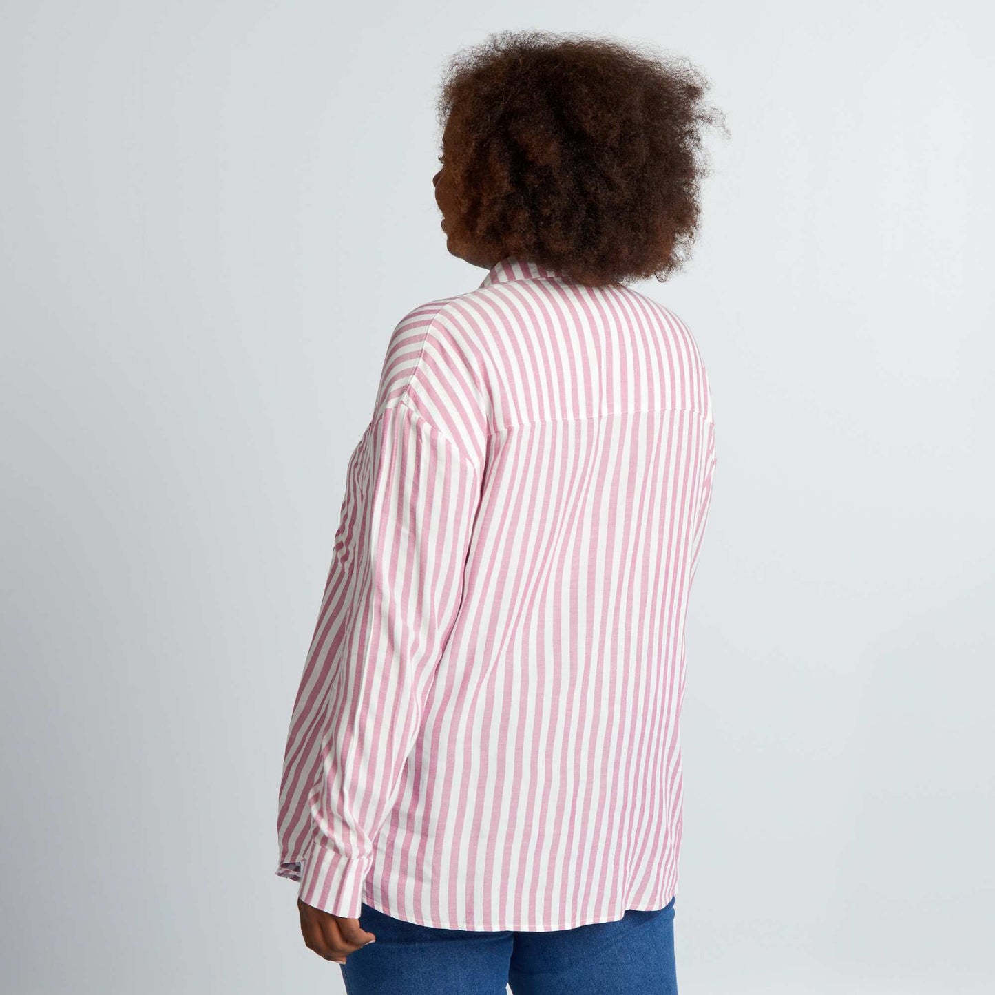 Striped flowing blouse PINK