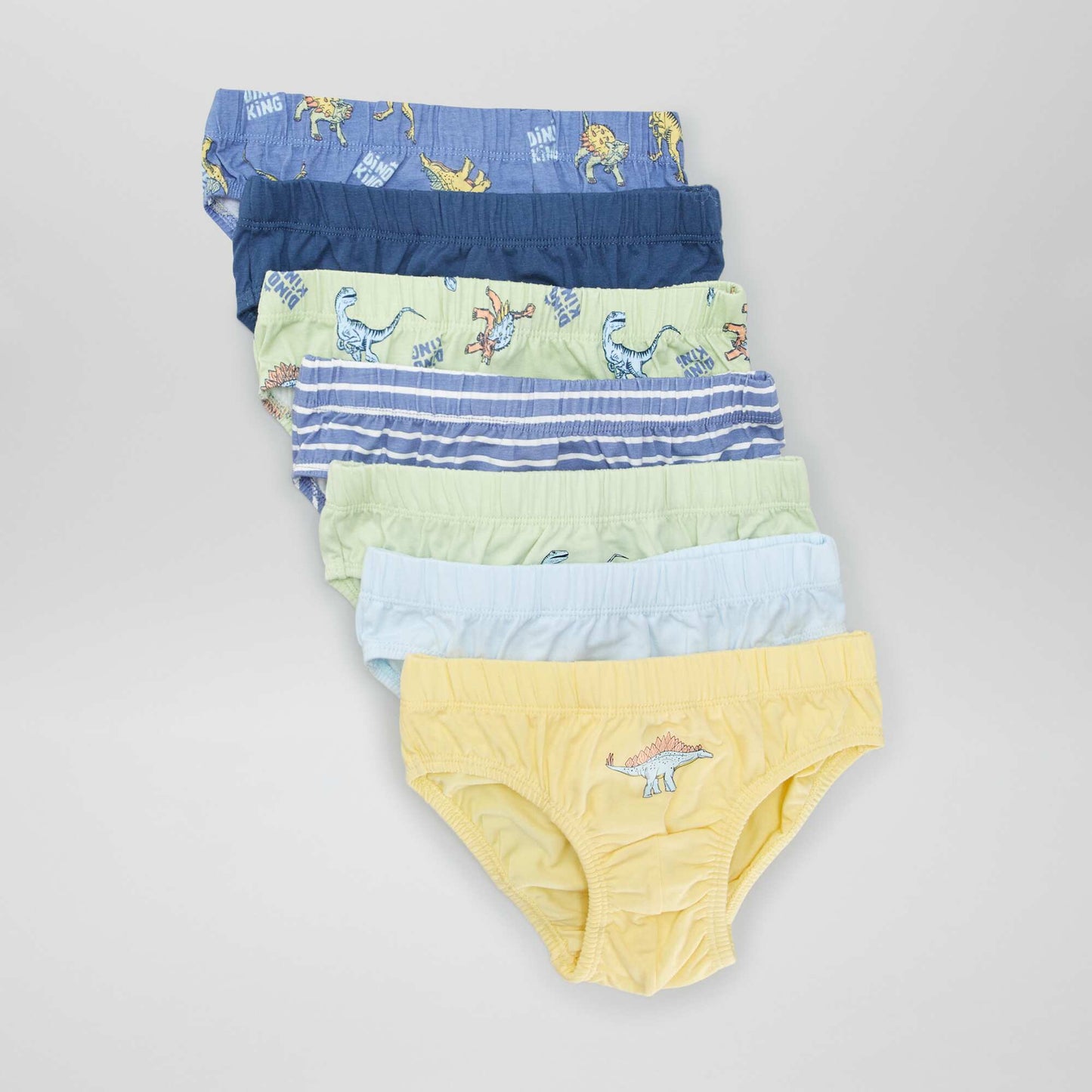 Pack of 7 pairs of printed briefs BLUE