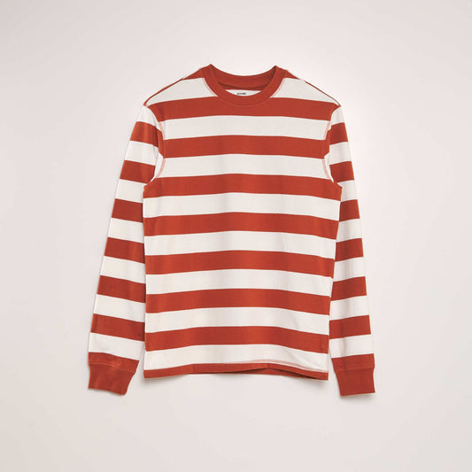 Striped sweatshirt ORANGE