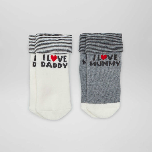 Pack of 2 pairs of socks GREY