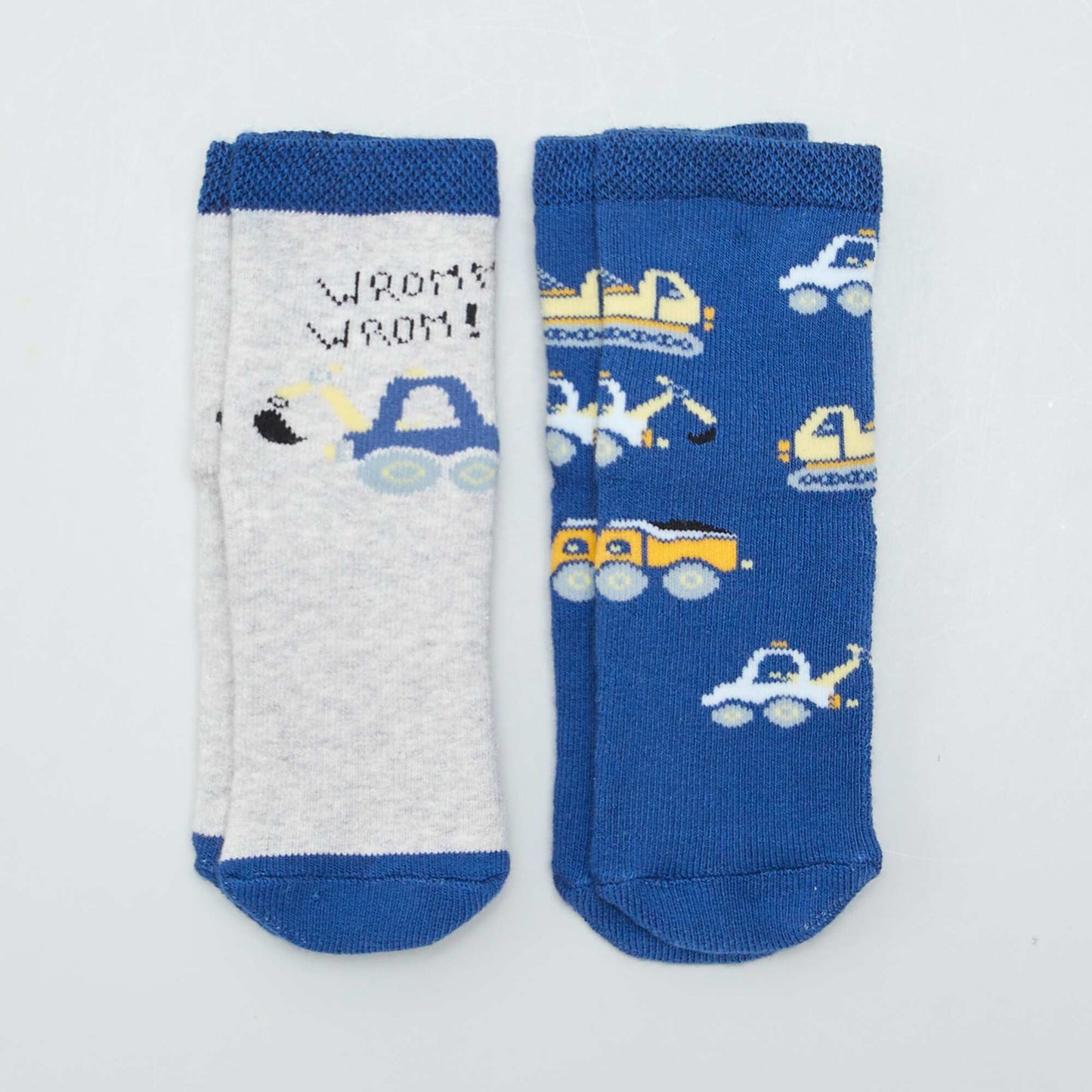 Pack of 2 pairs of slip-resistant socks BLUE
