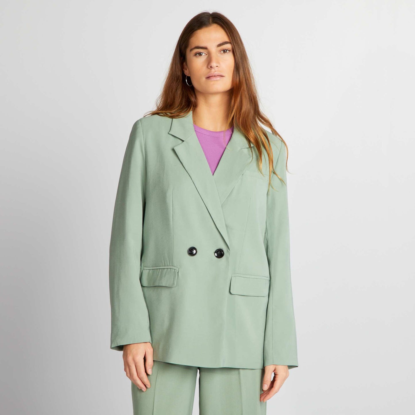 Longline tailored jacket GREEN