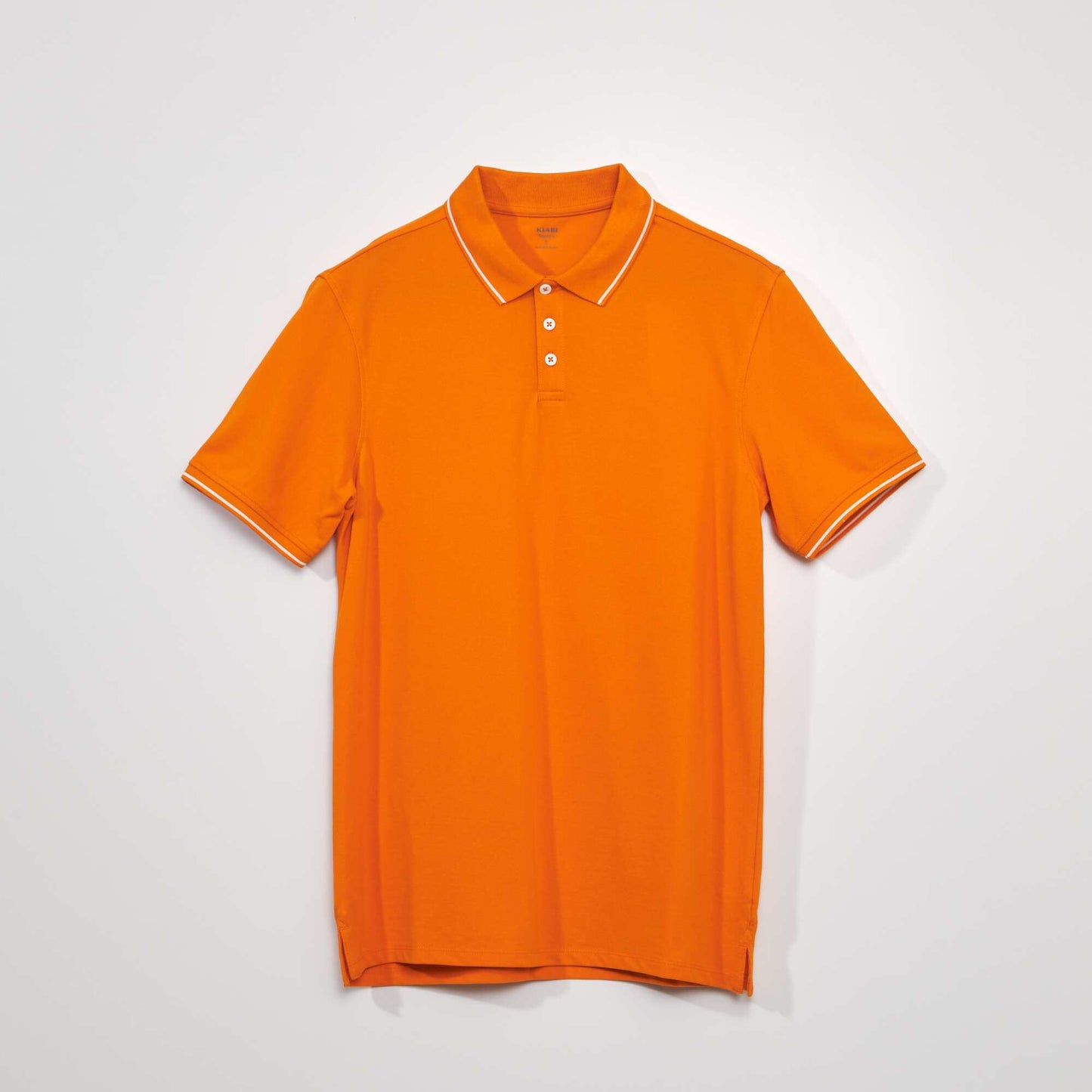 Cotton piqué polo shirt orange