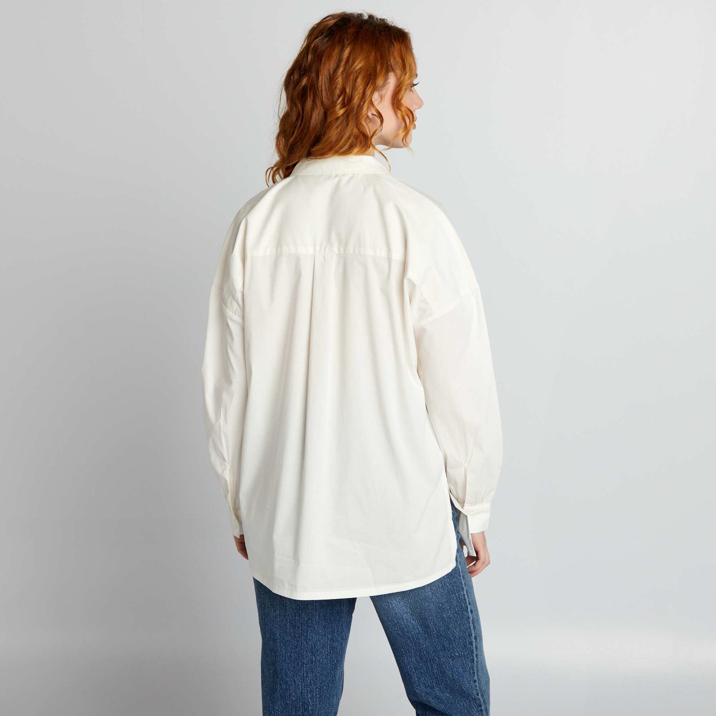 Oversized poplin shirt WHITE