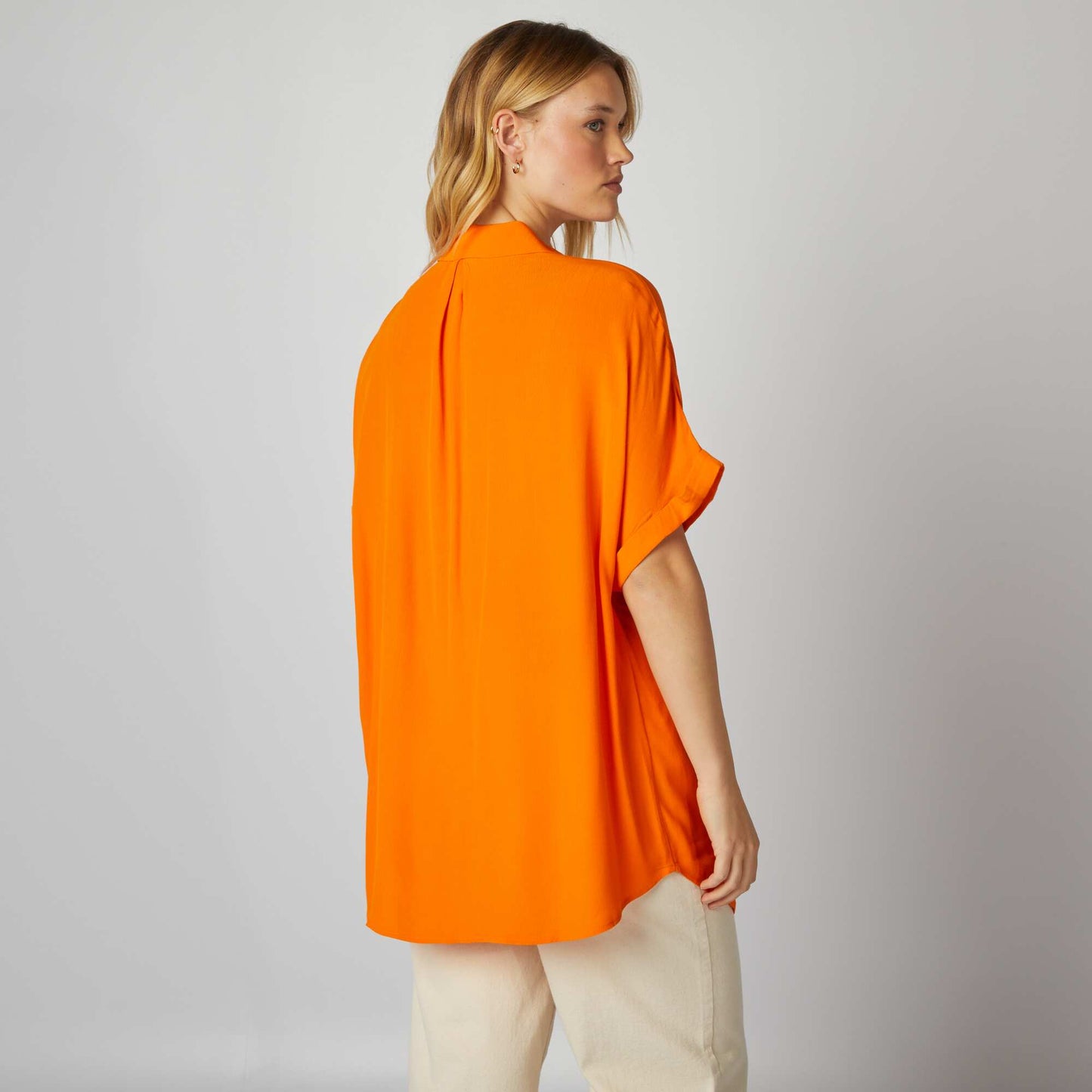 Crêpe blouse ORANGE