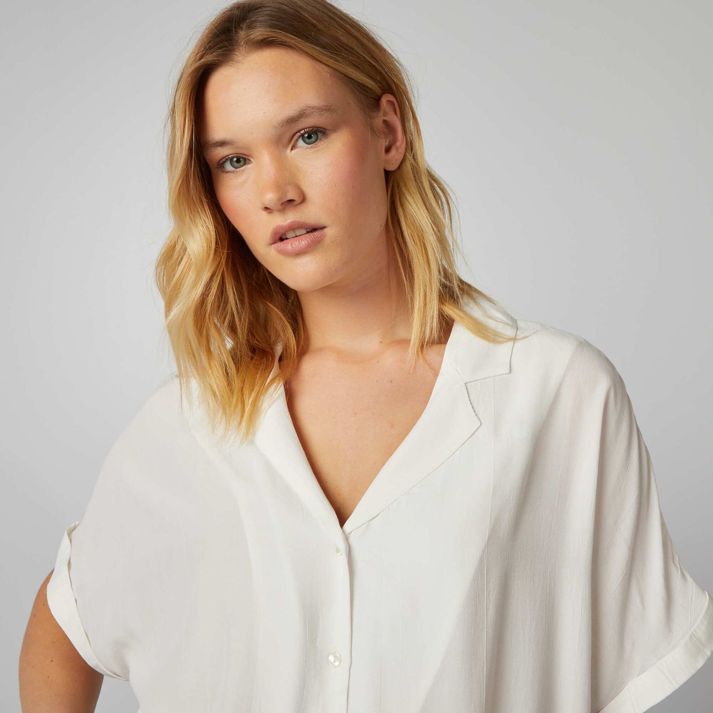 Crêpe blouse WHITE