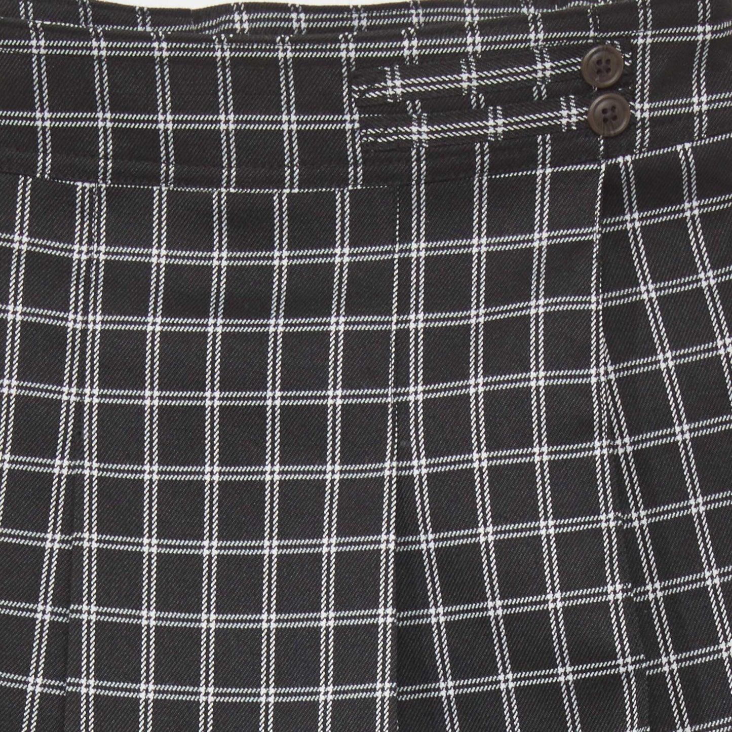 Short checked skirt BLACK