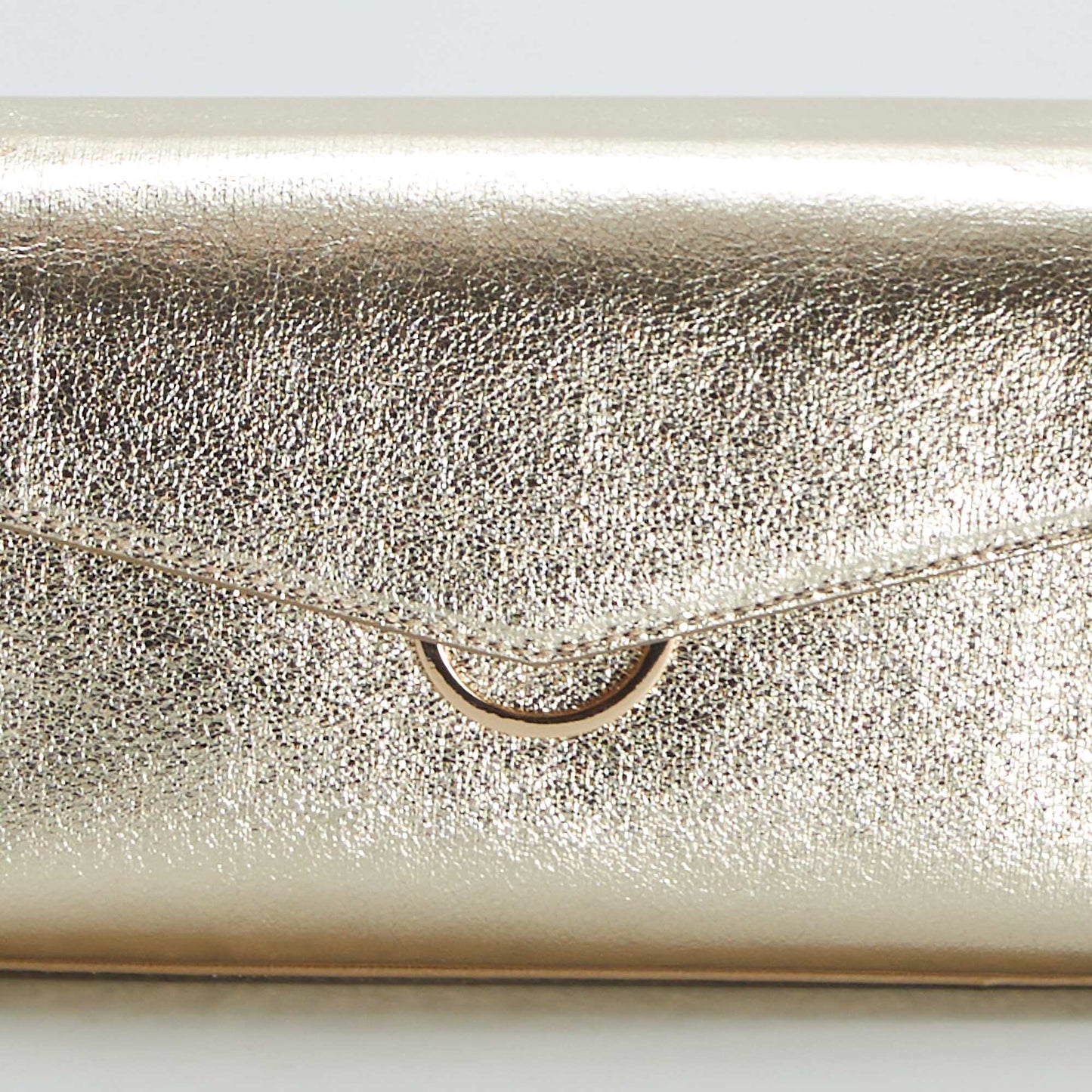 Shimmery golden chain clutch YELLOW