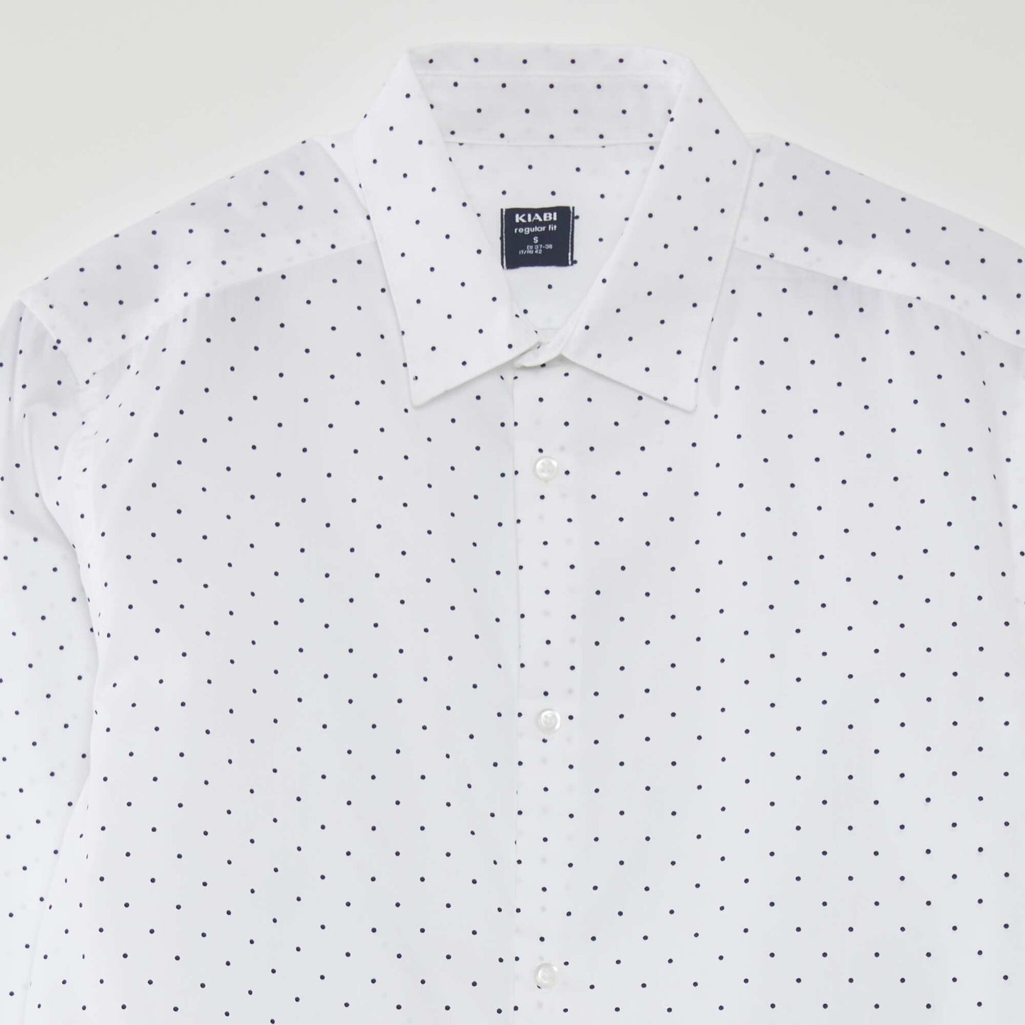 Regular-fit shirt with polka dot print WHITE