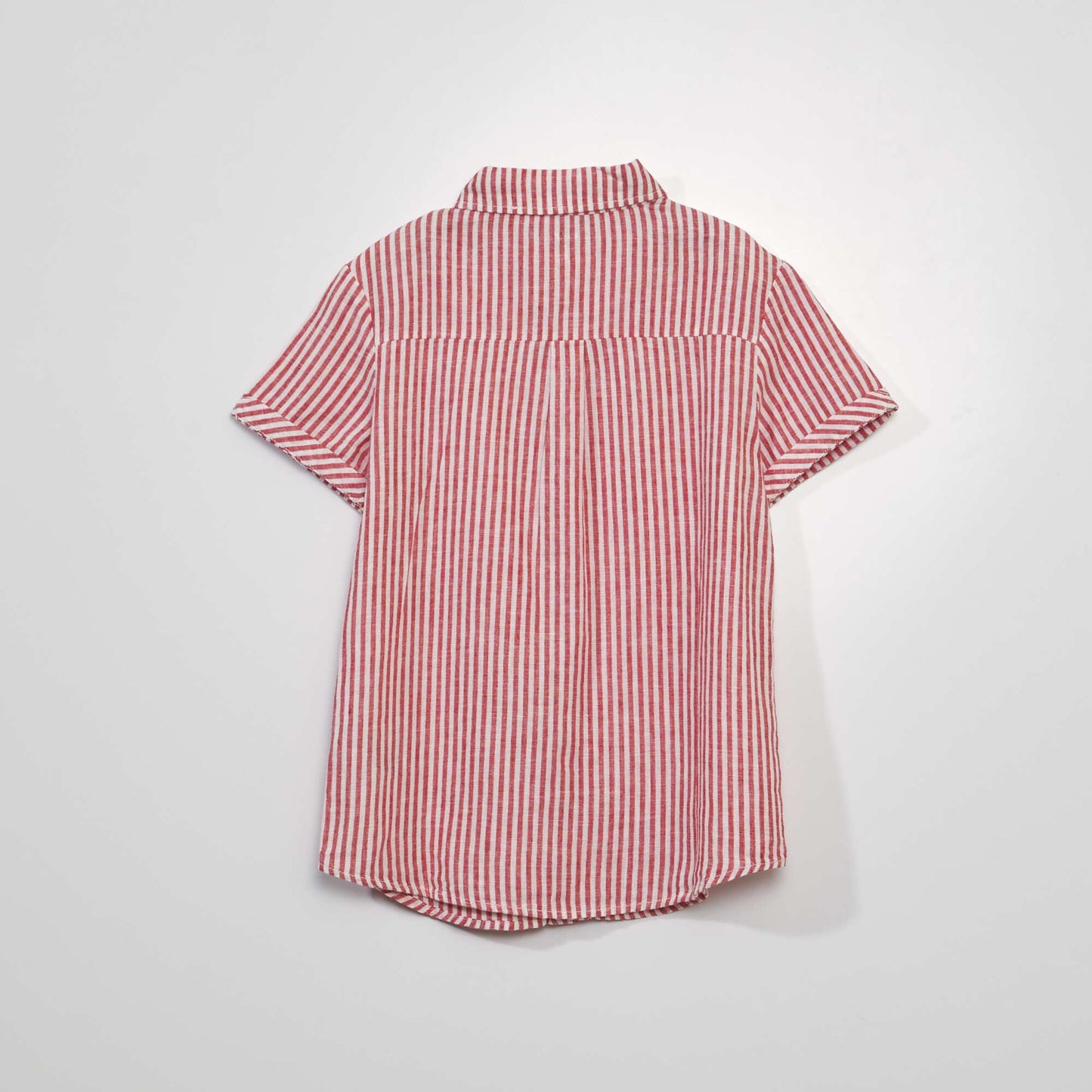 Striped short-sleeved shirt RED