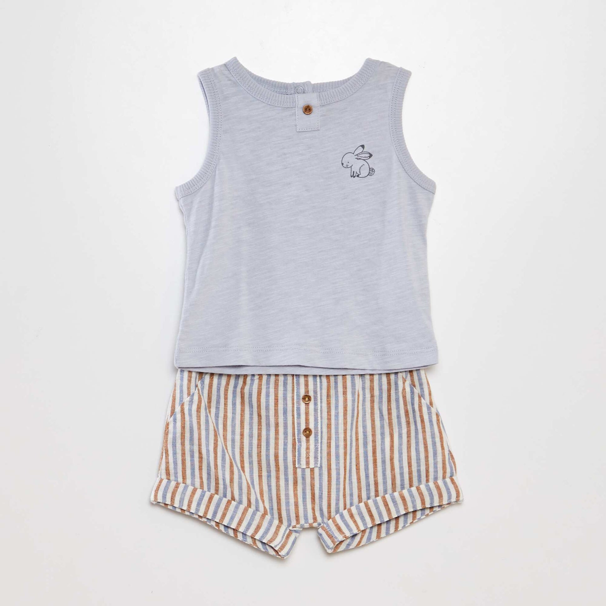 Vest top + shorts set - 2-piece set WHITE
