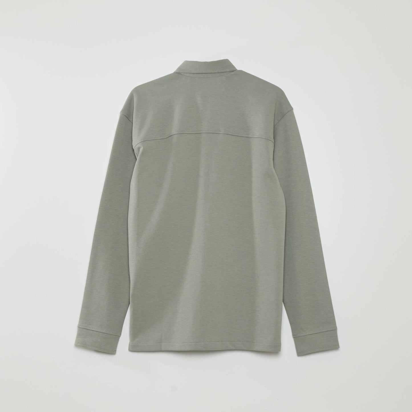 Plain stretchy overshirt GREEN