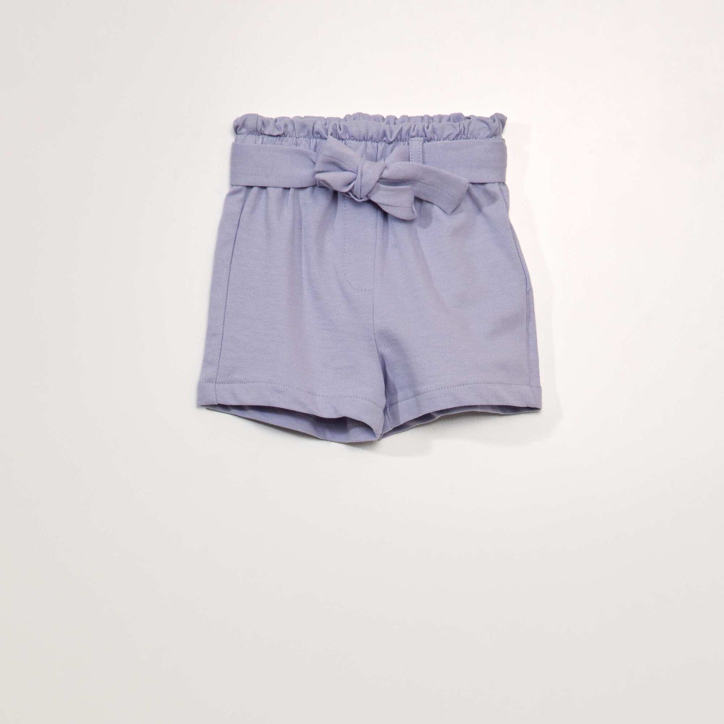 Floral French terry shorts BLUE