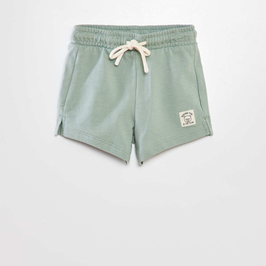 French terry shorts GREEN