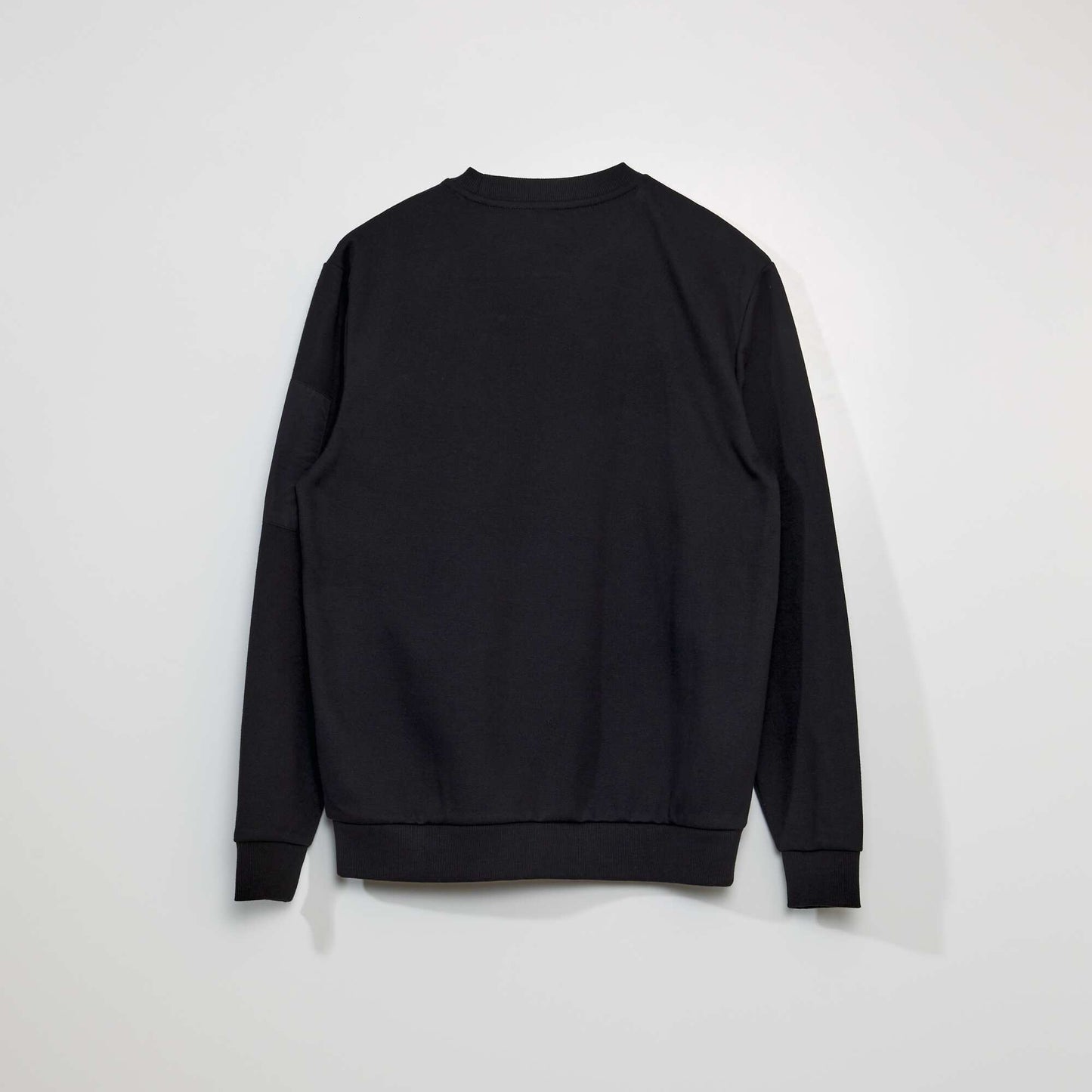 Cotton piqué sweatshirt BLACK