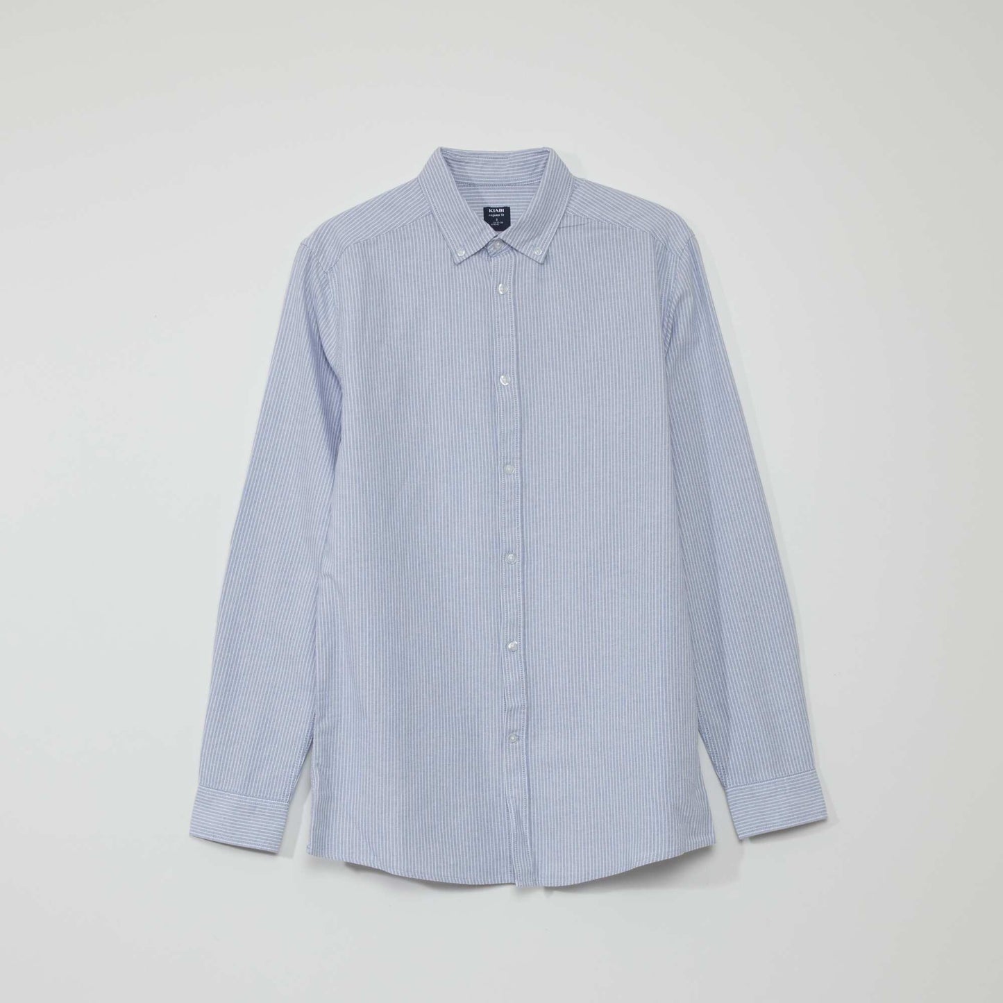 Straight-cut striped shirt BLUE