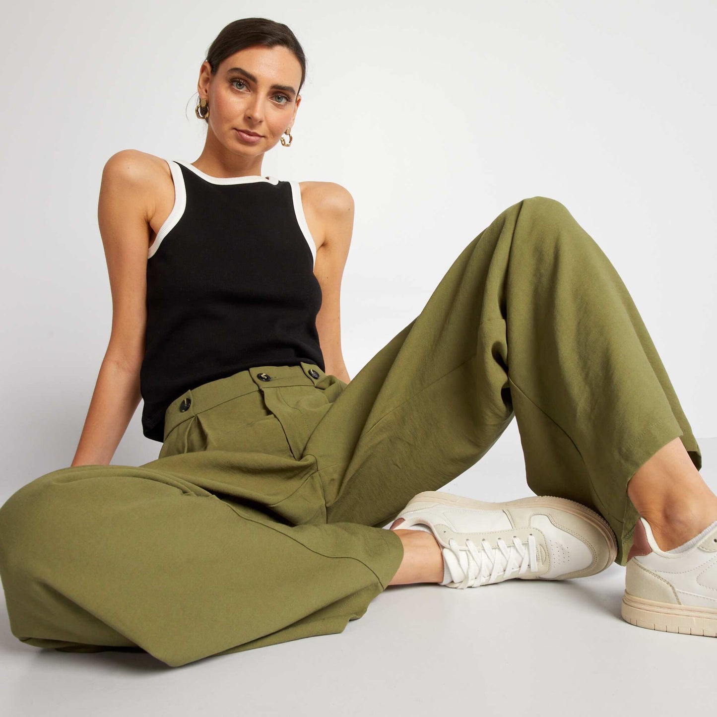 Wide-leg trousers Green