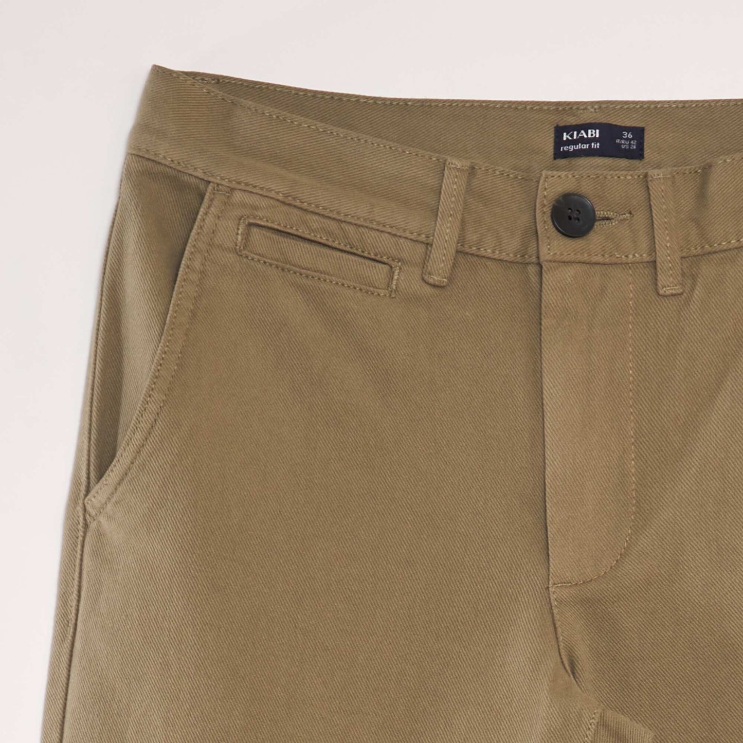 Straight-leg cotton trousers GREEN