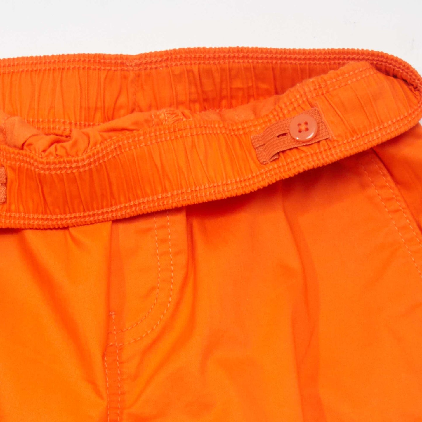 Regular-fit twill Bermuda shorts ORANGE