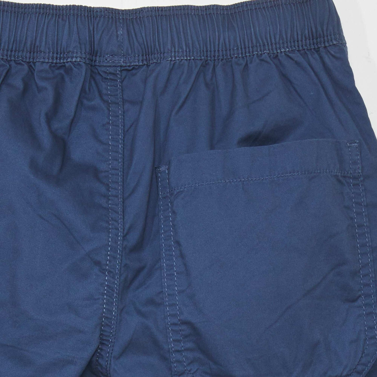 Regular-fit twill Bermuda shorts BLUE
