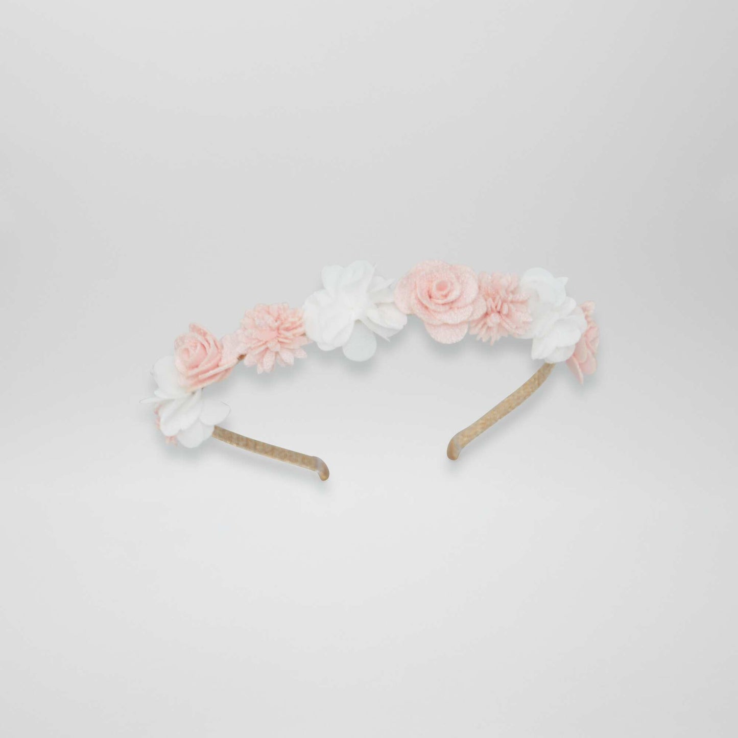 Alice band with flowers WHITE