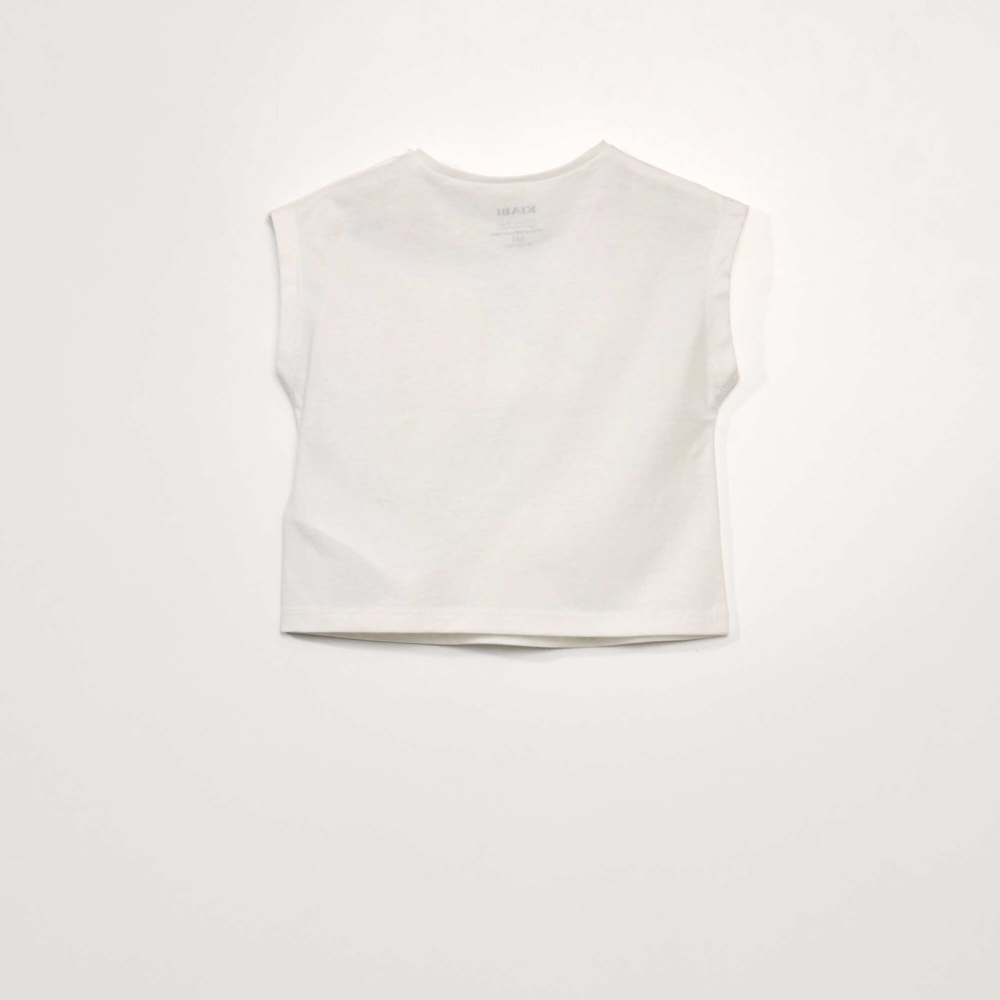 T-shirt with ruffled collar WHITE