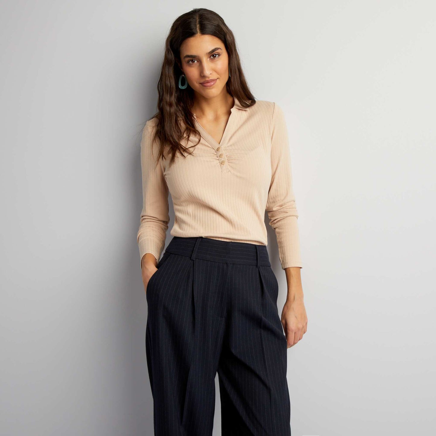 Polo collar T-shirt GREY