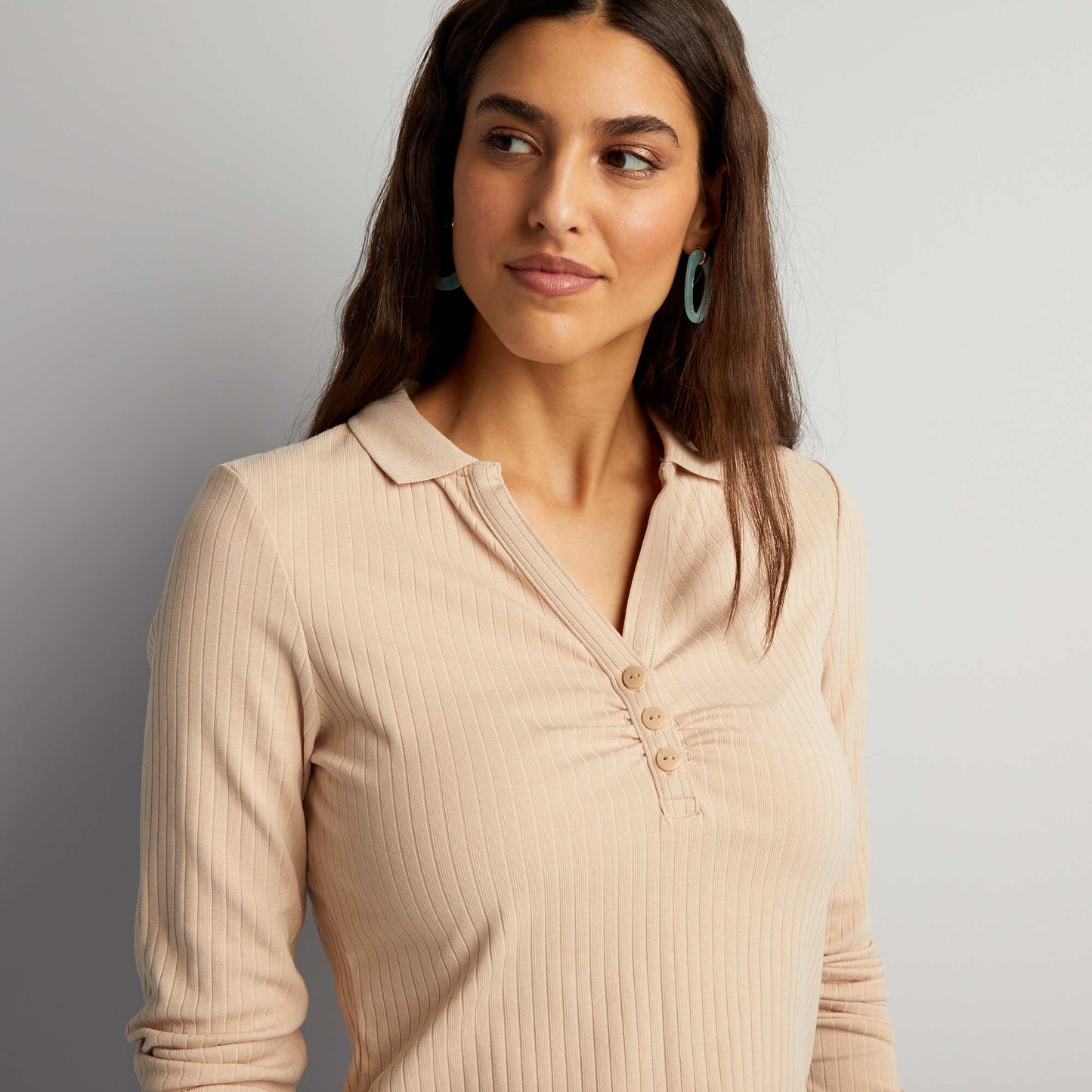 Polo collar T-shirt GREY