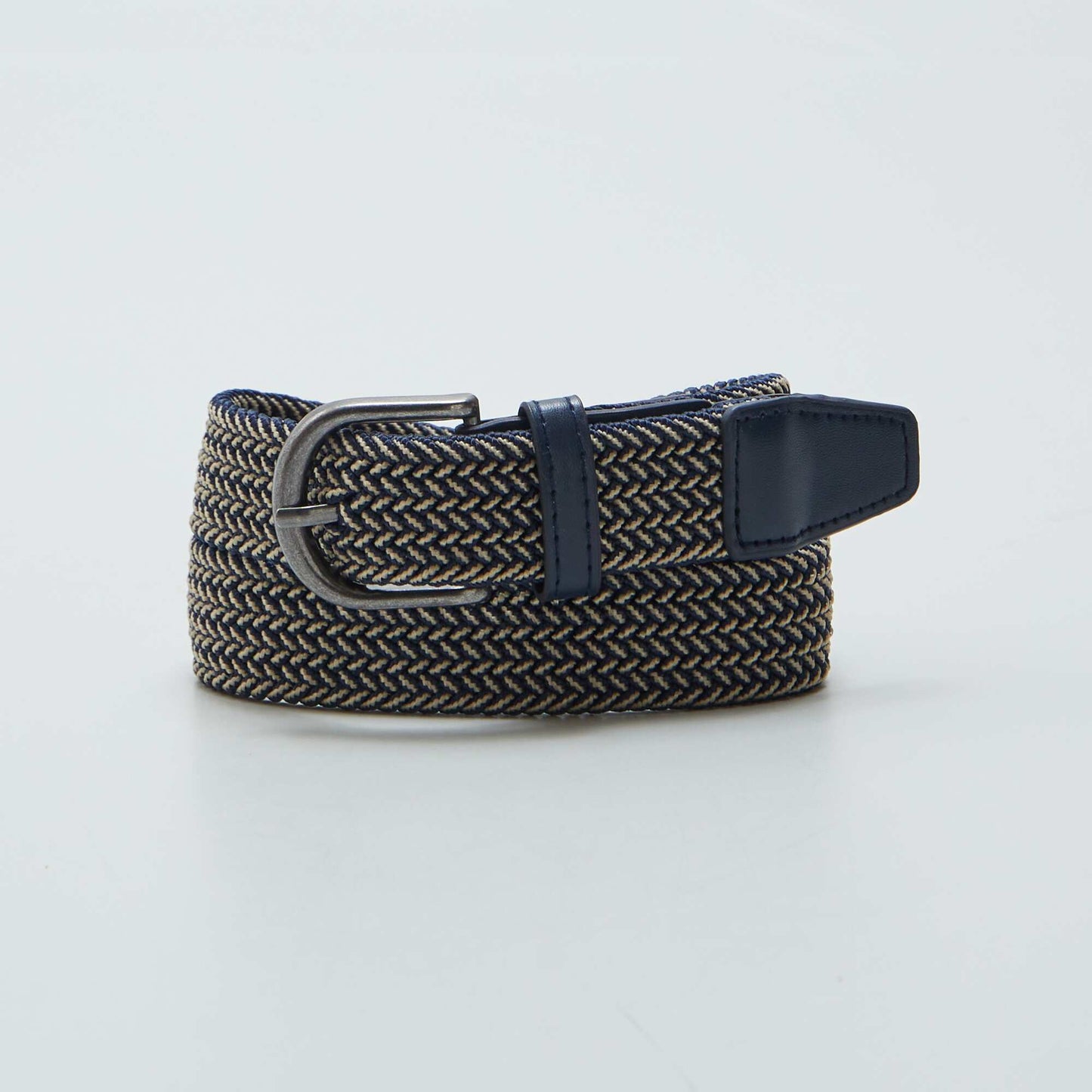 Braided elasticated belt BLUE