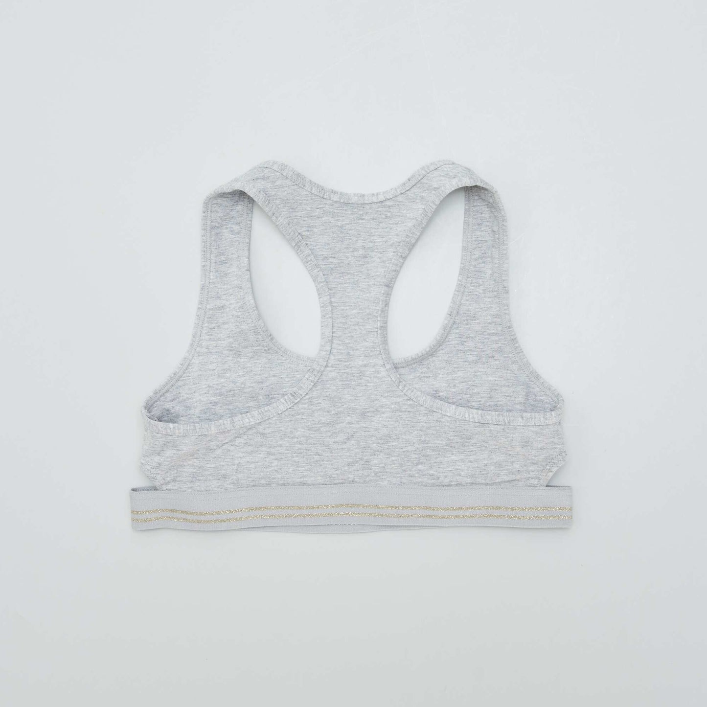 Padded bralette with gold trim GREY
