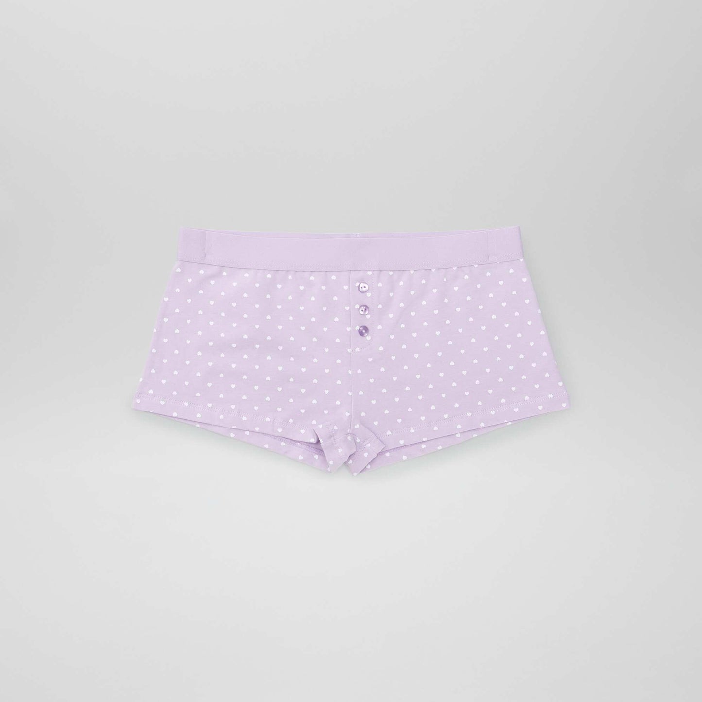 Pack of 2 pairs of boy shorts PURPLE