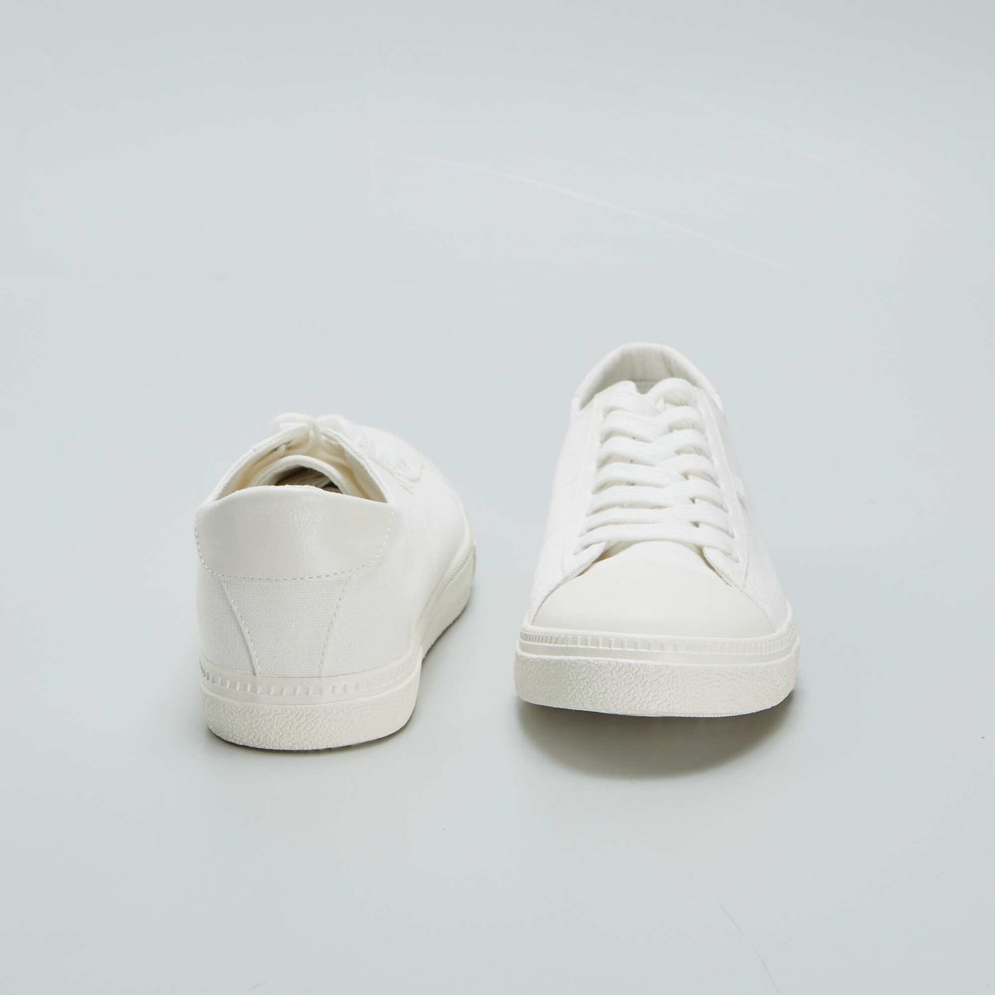 Low-top canvas trainers WHITE