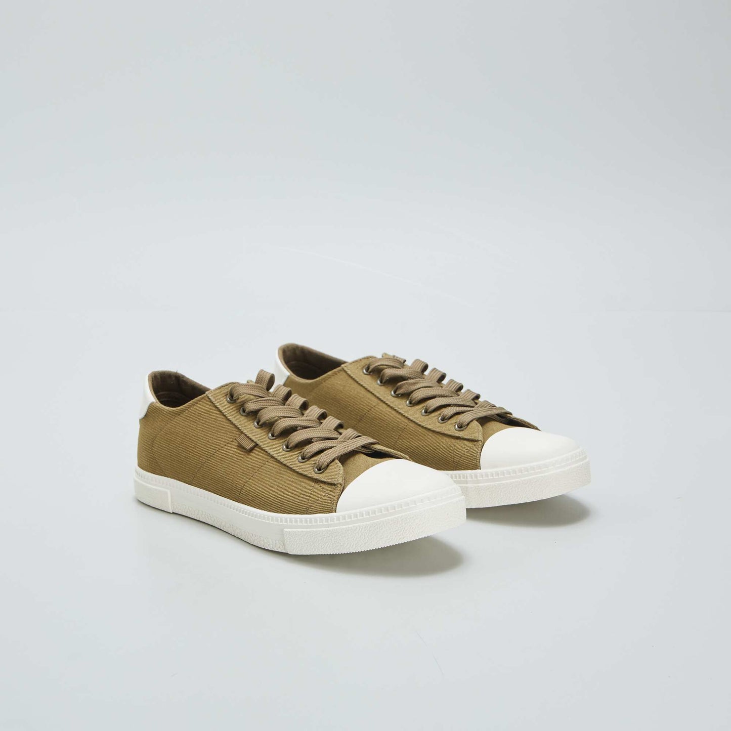 Low-top canvas trainers KHAKI