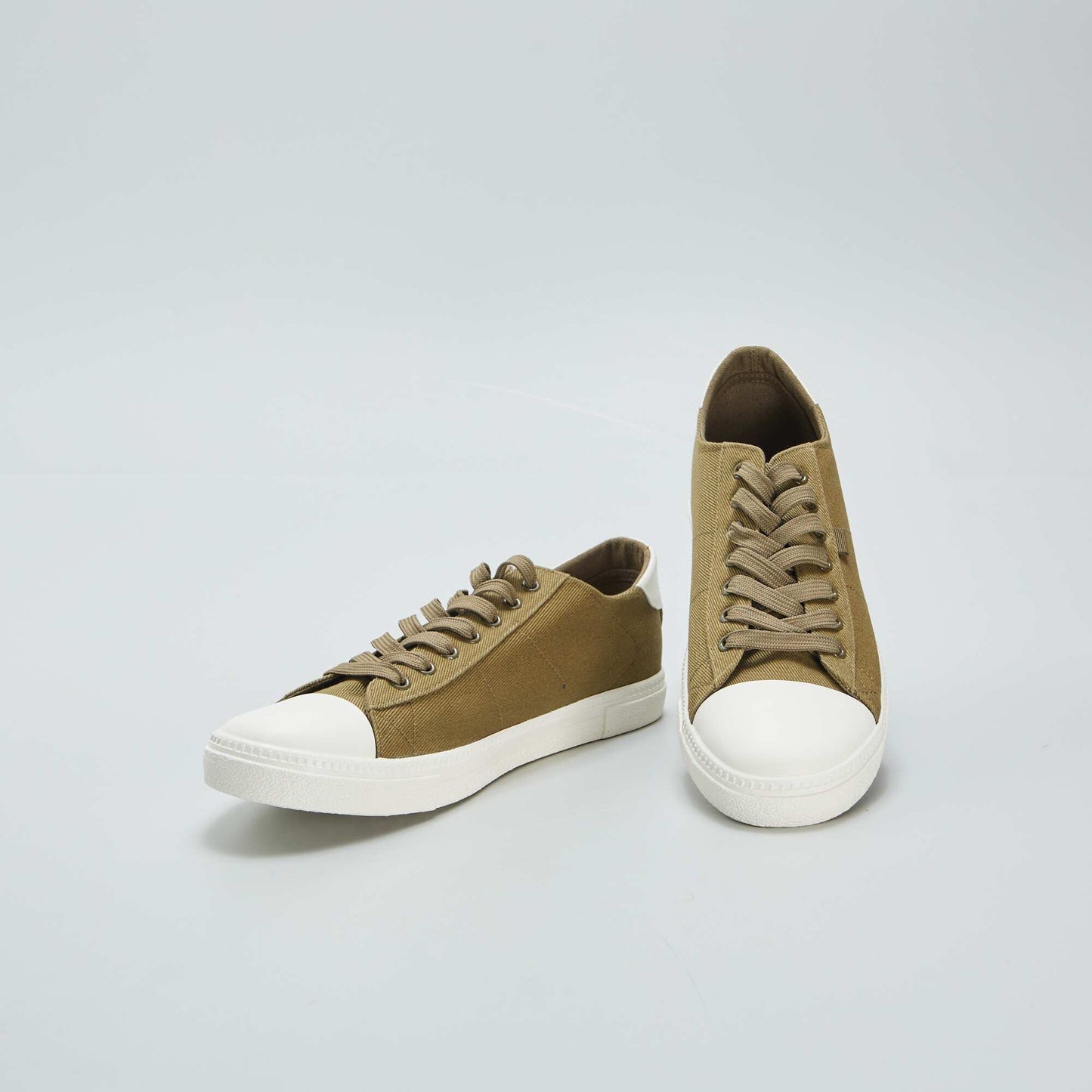 Low-top canvas trainers KHAKI