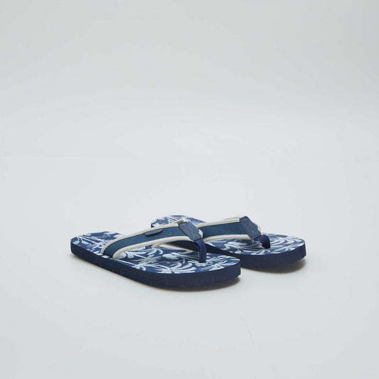 Flip-flops with textile strap BLUE