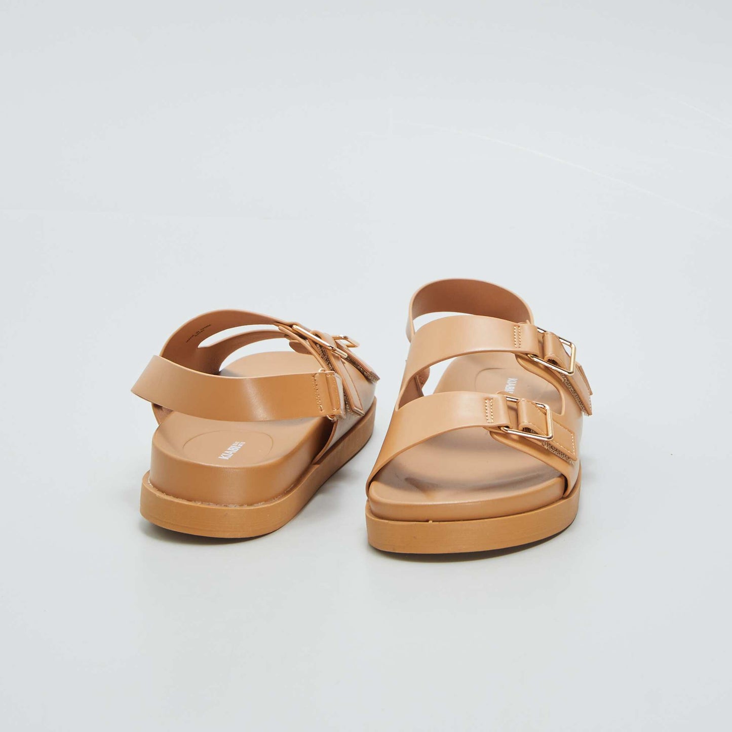 Sandals with double straps BROWN