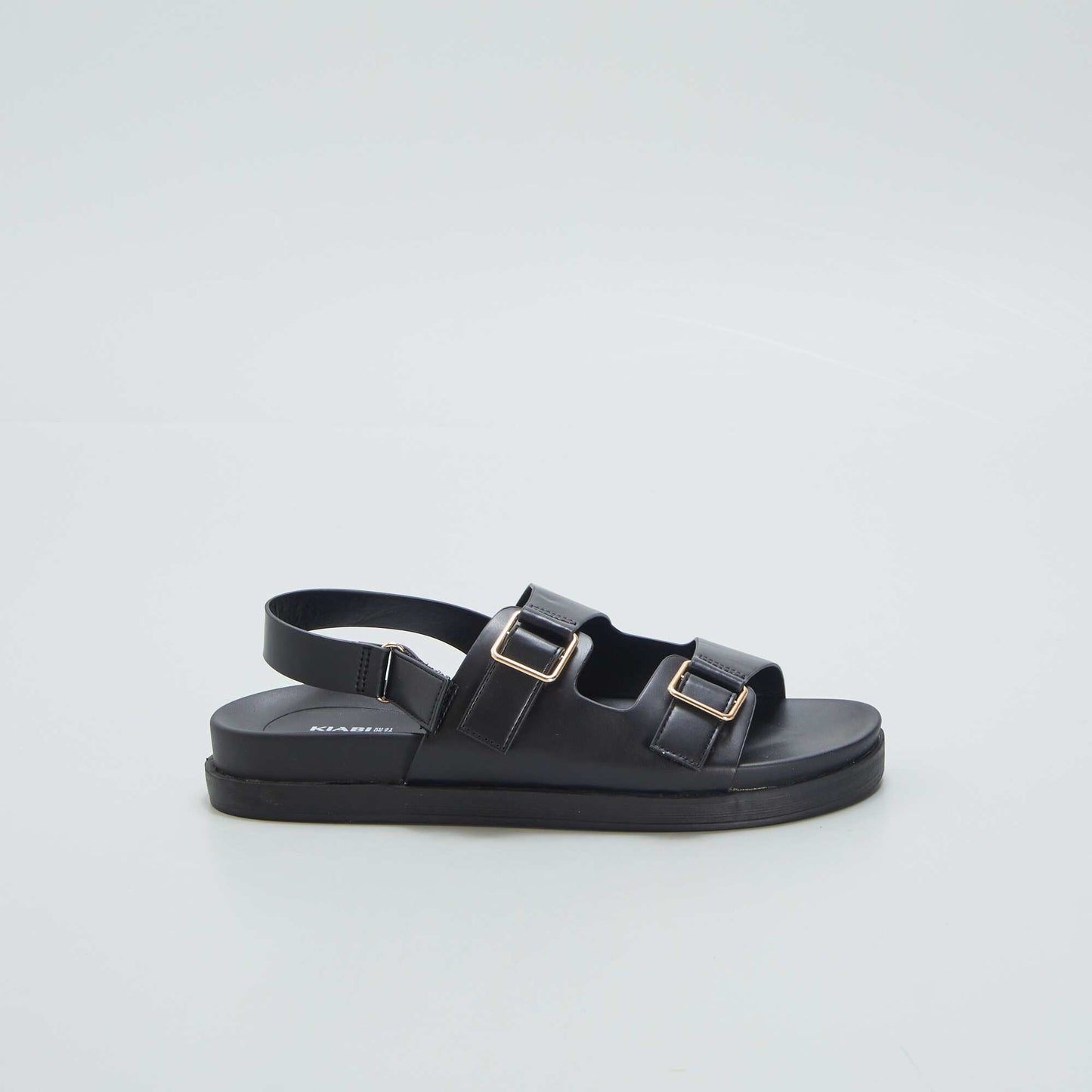 Sandals with double straps BLACK