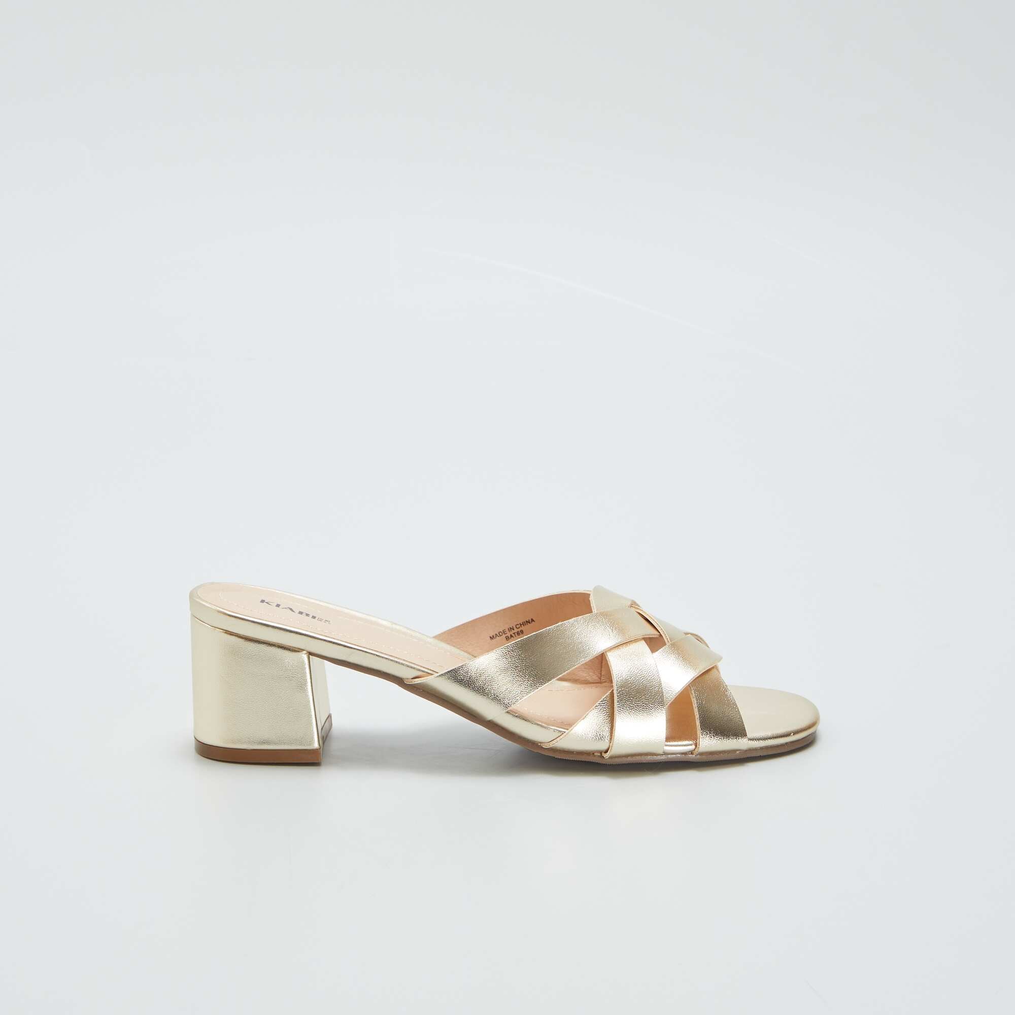 Kiabi Mules with gold coloured heels YELLOW Saudi Arabia Kiabi KSA