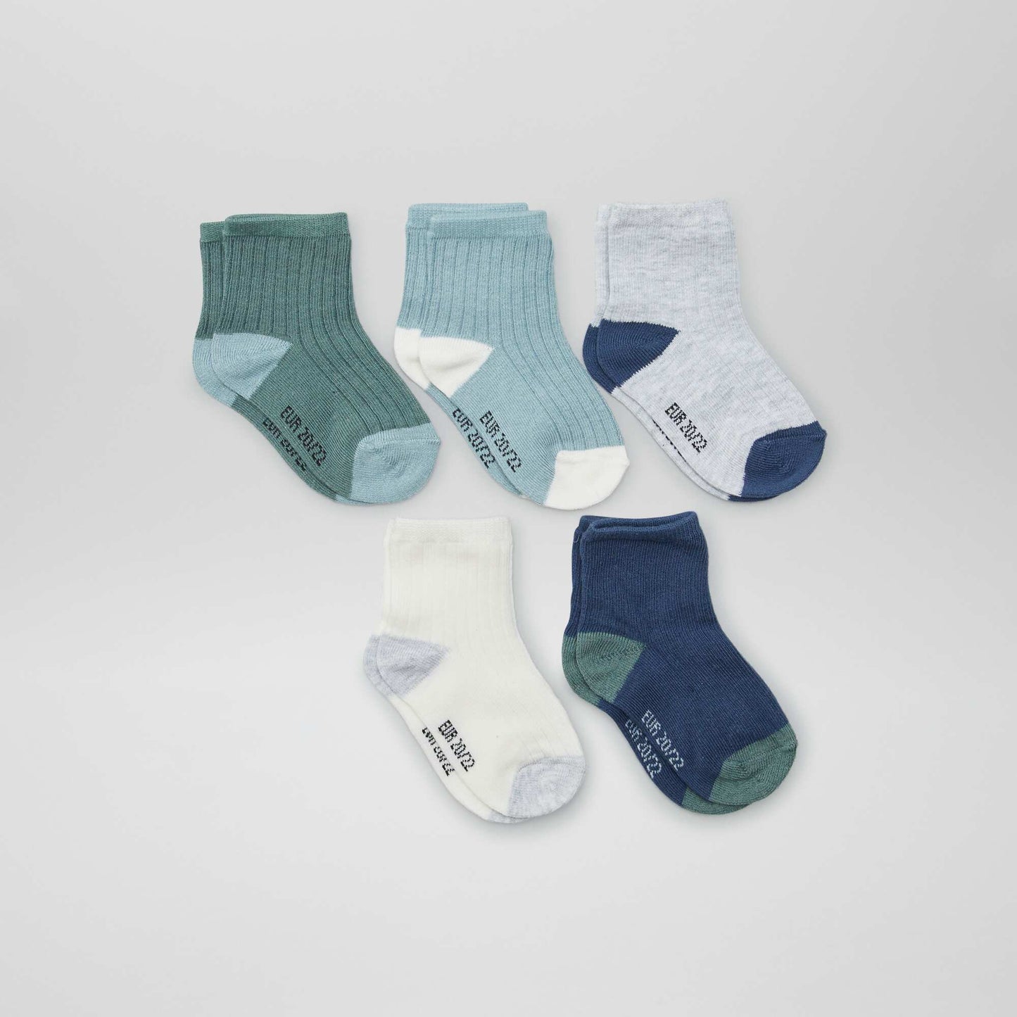 Pack of 5 pairs of socks GREY