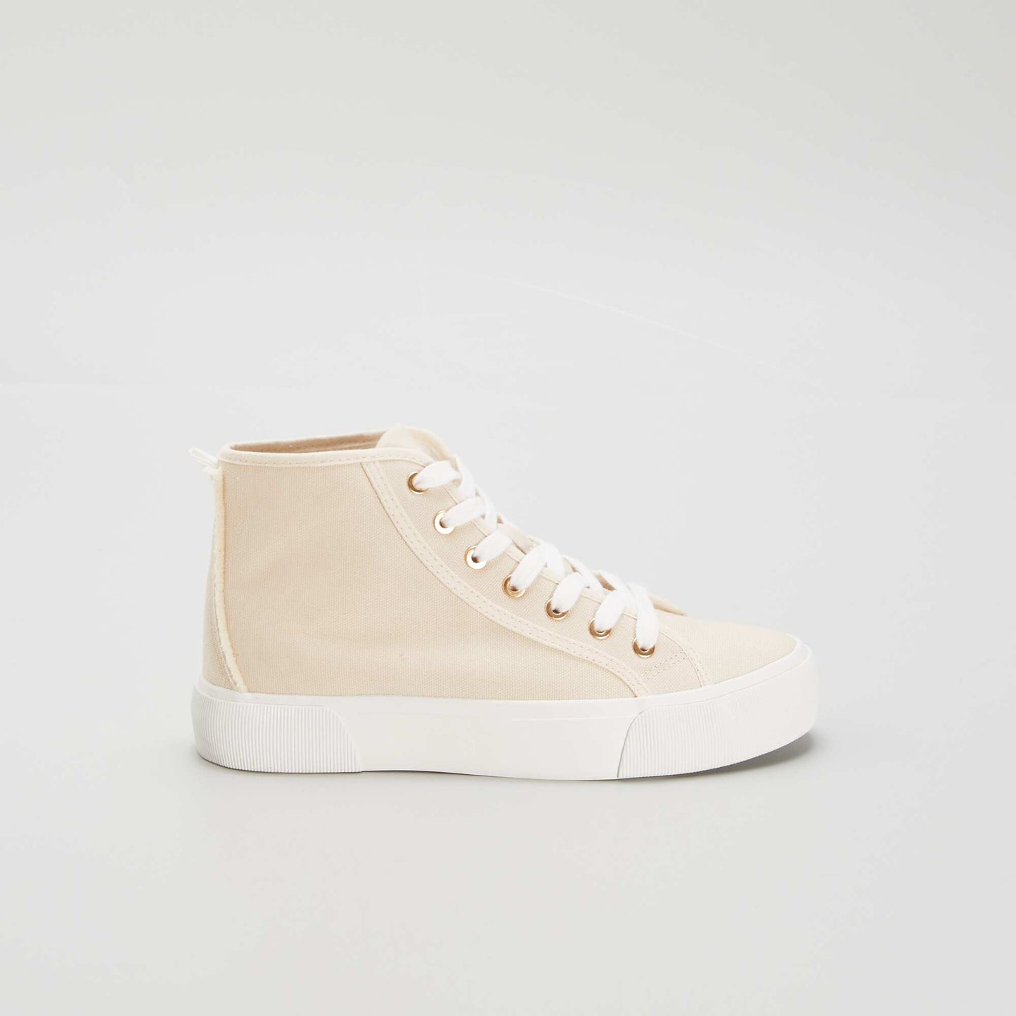 Canvas high-top trainers WHITE