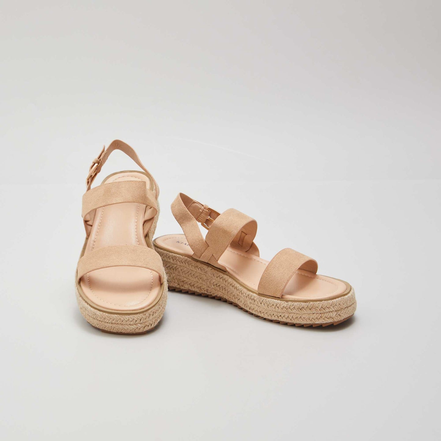 Platform sandals with rope sole YELLOW