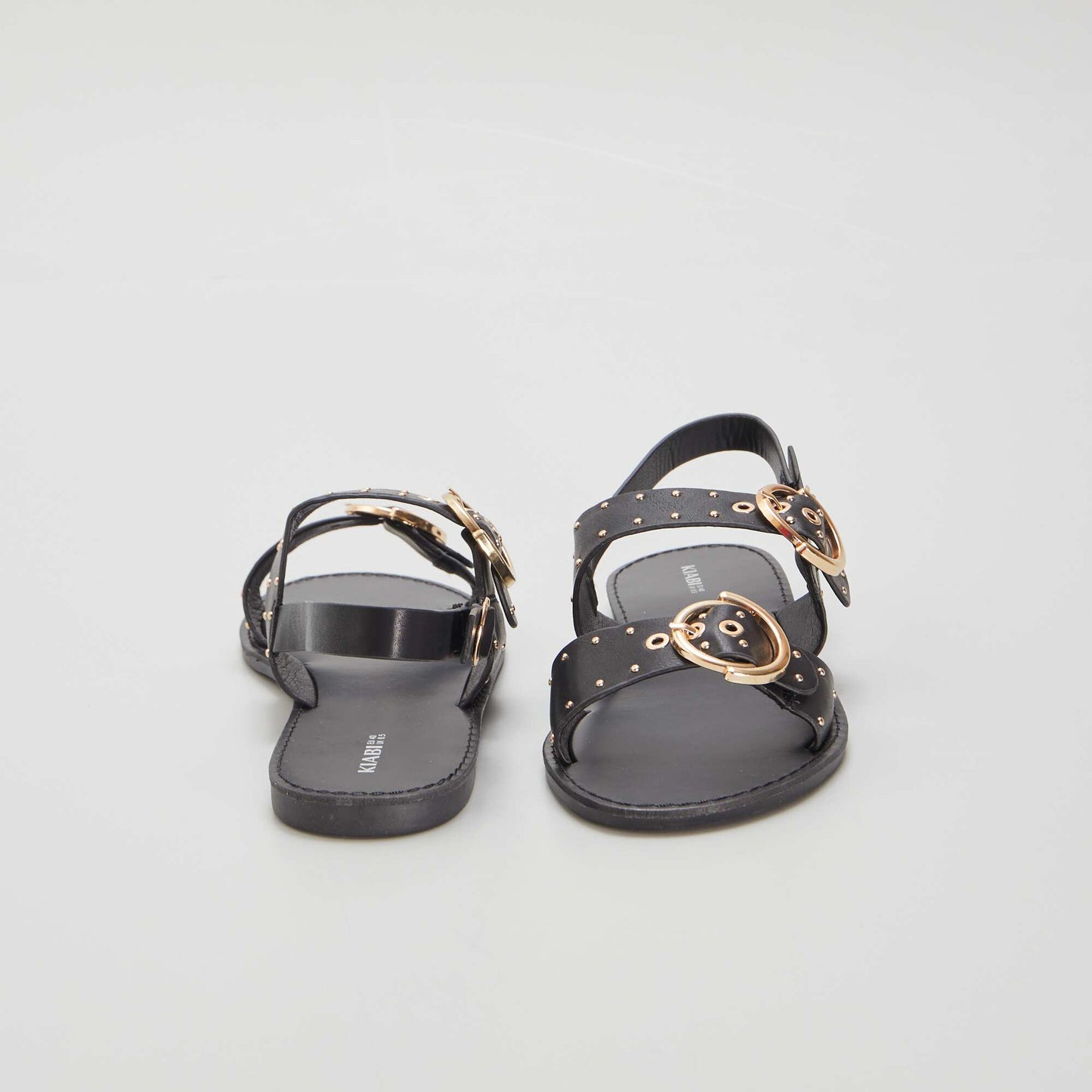 Sandals with studded straps black