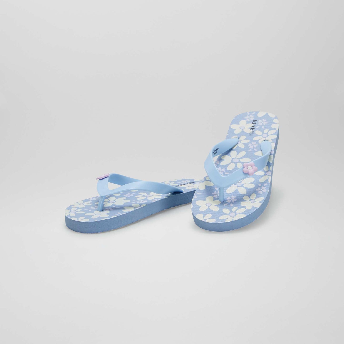 Floral flip-flops BLUE