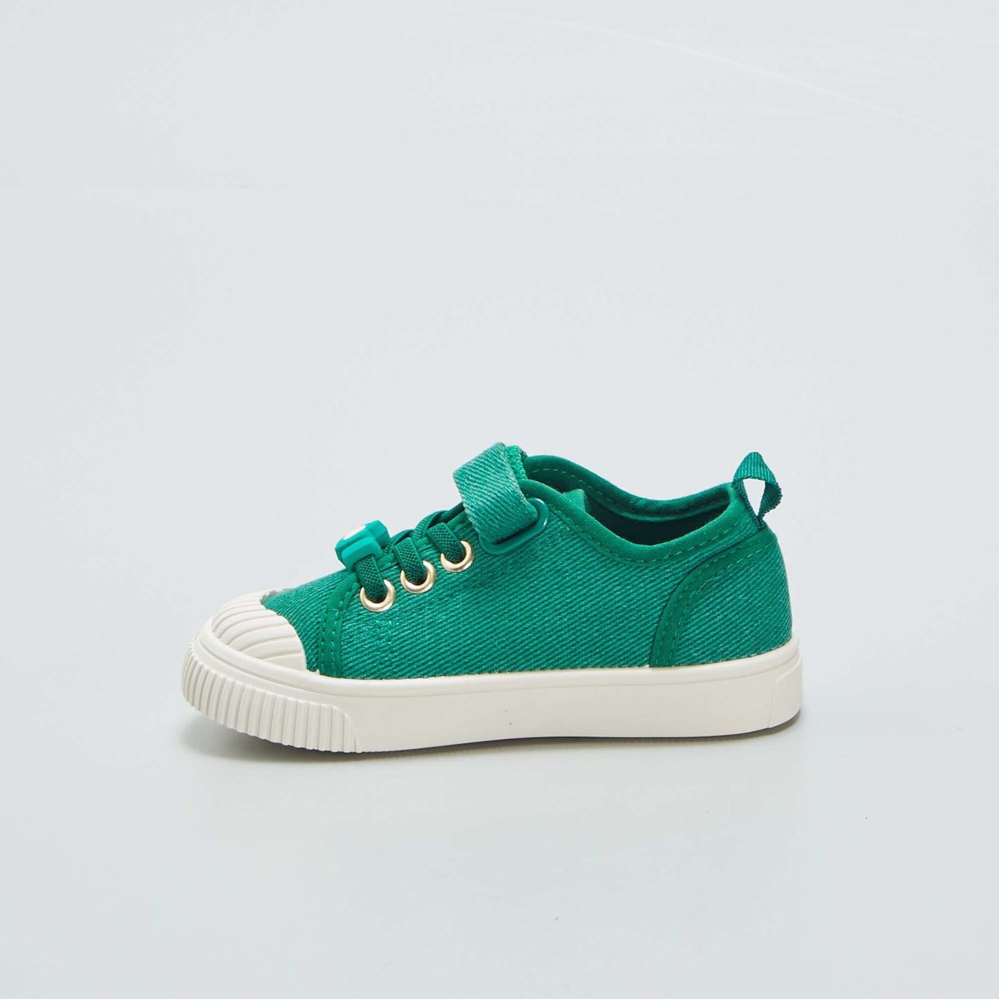 Canvas trainers with Velcro GREEN