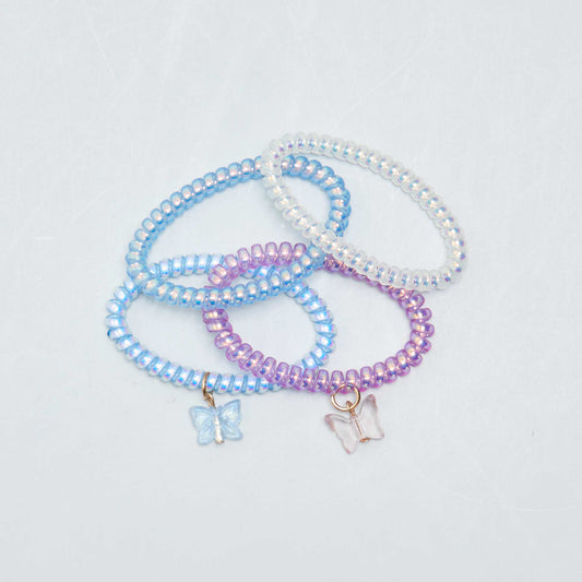 Set of 4 twisted bracelets BLUE