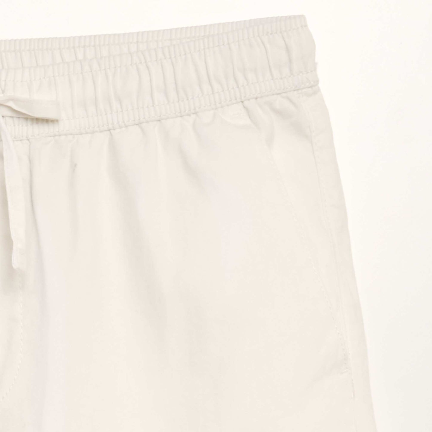 Chino Bermuda shorts with elasticated waist WHITE