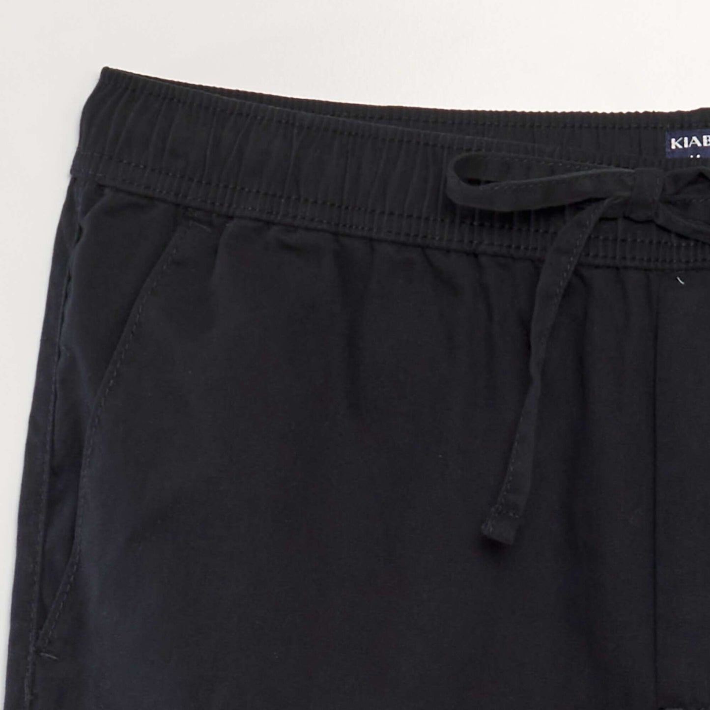 Chino Bermuda shorts with elasticated waist black